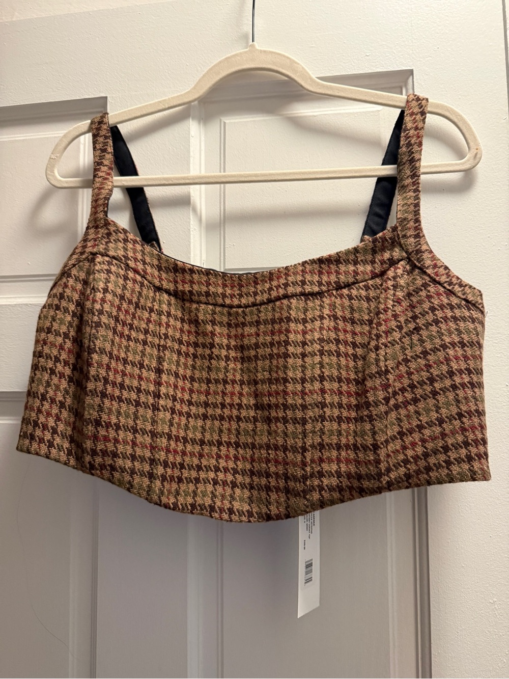 LโAGENCE crop top houndstooth